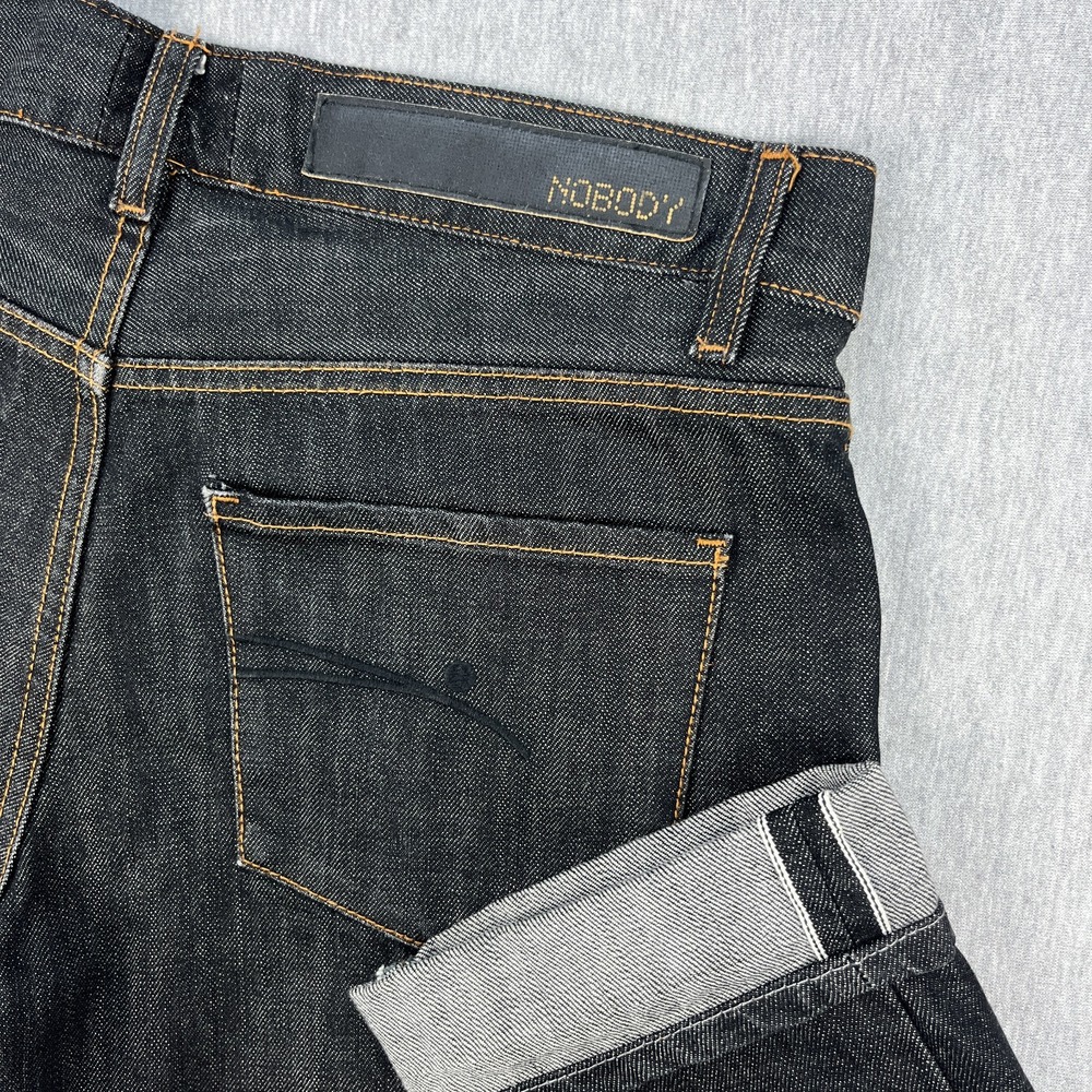 Nobody Denim Selvedge Jeans Womens 30 *FITS 32x34 Black Button Fly Australia